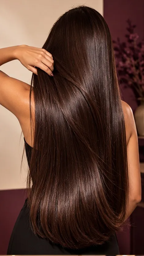 Cliente com cabelo longo, liso e brilhante